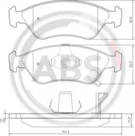 Комплект тормозных колодок A.B.S. 37018