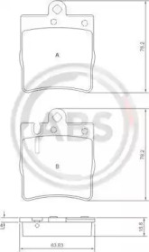 Комплект тормозных колодок A.B.S. 37022