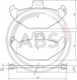 Комплект тормозных колодок A.B.S. 37051