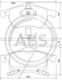 Комплект тормозных колодок A.B.S. 37076