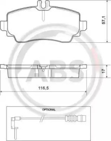 Комплект тормозных колодок A.B.S. 37078