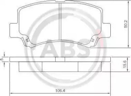 Комплект тормозных колодок A.B.S. 37086