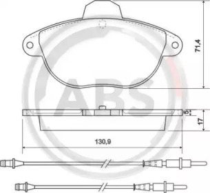 Комплект тормозных колодок A.B.S. 37114