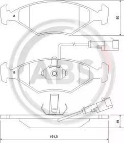 Комплект тормозных колодок A.B.S. 37121