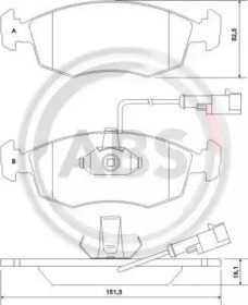 Комплект тормозных колодок A.B.S. 37122