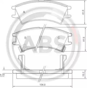 Комплект тормозных колодок A.B.S. 37126