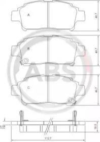 Комплект тормозных колодок A.B.S. 37135