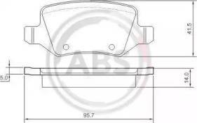 Комплект тормозных колодок A.B.S. 37146