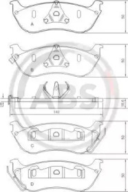 Комплект тормозных колодок A.B.S. 37148