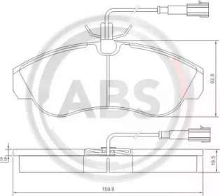 Комплект тормозных колодок A.B.S. 37171