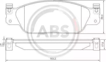 Комплект тормозных колодок A.B.S. 37179