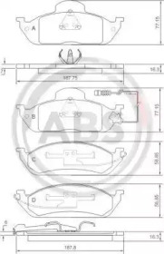 Комплект тормозных колодок A.B.S. 37198