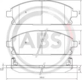 Комплект тормозных колодок A.B.S. 37209