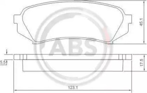 Комплект тормозных колодок A.B.S. 37226