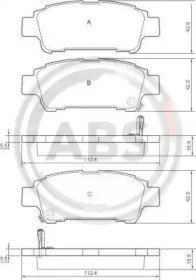 Комплект тормозных колодок A.B.S. 37228