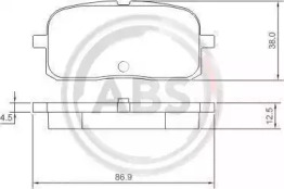 Комплект тормозных колодок A.B.S. 37233