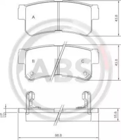 Комплект тормозных колодок A.B.S. 37252