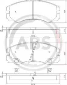 Комплект тормозных колодок A.B.S. 37257