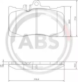 Комплект тормозных колодок A.B.S. 37261