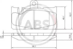 Комплект тормозных колодок A.B.S. 37264