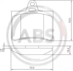 Комплект тормозных колодок A.B.S. 37276