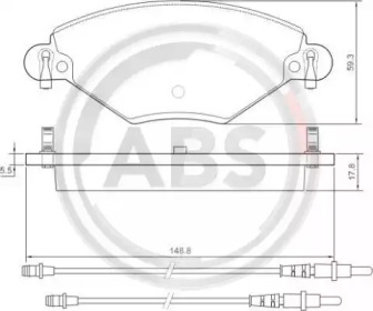 Комплект тормозных колодок A.B.S. 37277