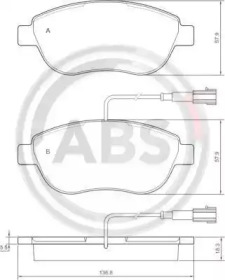 Комплект тормозных колодок A.B.S. 37282