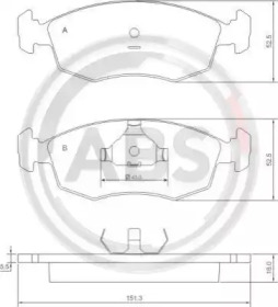 Комплект тормозных колодок A.B.S. 37292