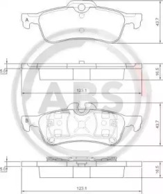 Комплект тормозных колодок A.B.S. 37305