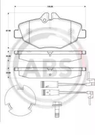 Комплект тормозных колодок A.B.S. 37306