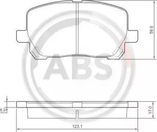 Комплект тормозных колодок A.B.S. 37328