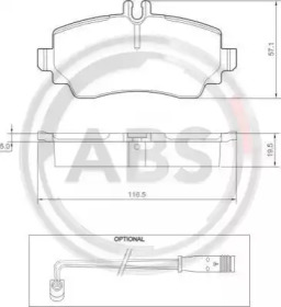 Комплект тормозных колодок A.B.S. 37336