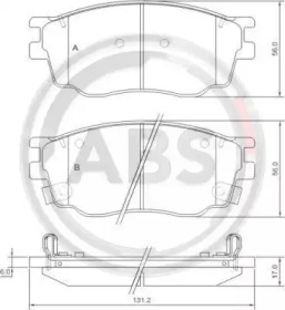 Комплект тормозных колодок A.B.S. 37351