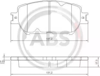 Комплект тормозных колодок A.B.S. 37356