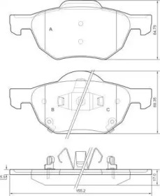 Комплект тормозных колодок A.B.S. 37359