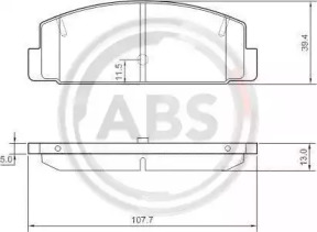 Комплект тормозных колодок A.B.S. 37382