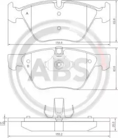 Комплект тормозных колодок A.B.S. 37409