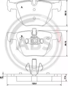 Комплект тормозных колодок A.B.S. 37410