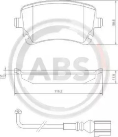 Комплект тормозных колодок A.B.S. 37413