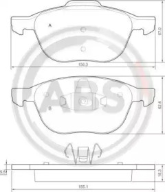 Комплект тормозных колодок A.B.S. 37422