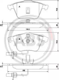 Комплект тормозных колодок A.B.S. 37425