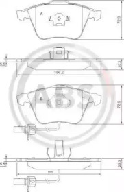 Комплект тормозных колодок A.B.S. 37428