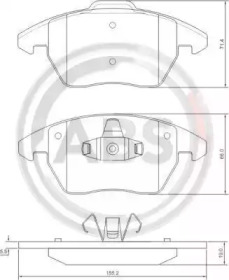 Комплект тормозных колодок A.B.S. 37429