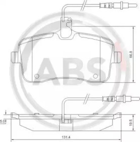 Комплект тормозных колодок A.B.S. 37430