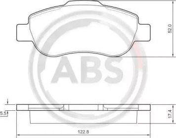 Комплект тормозных колодок A.B.S. 37439