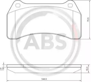 Комплект тормозных колодок A.B.S. 37440