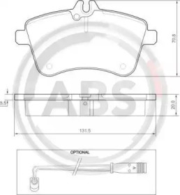 Комплект тормозных колодок A.B.S. 37457