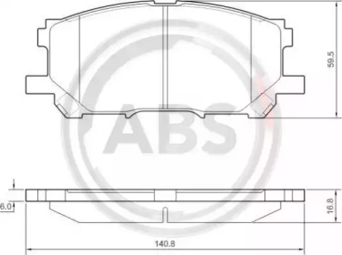 Комплект тормозных колодок A.B.S. 37458