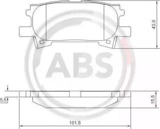 Комплект тормозных колодок A.B.S. 37459