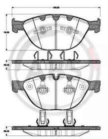 Комплект тормозных колодок A.B.S. 37463